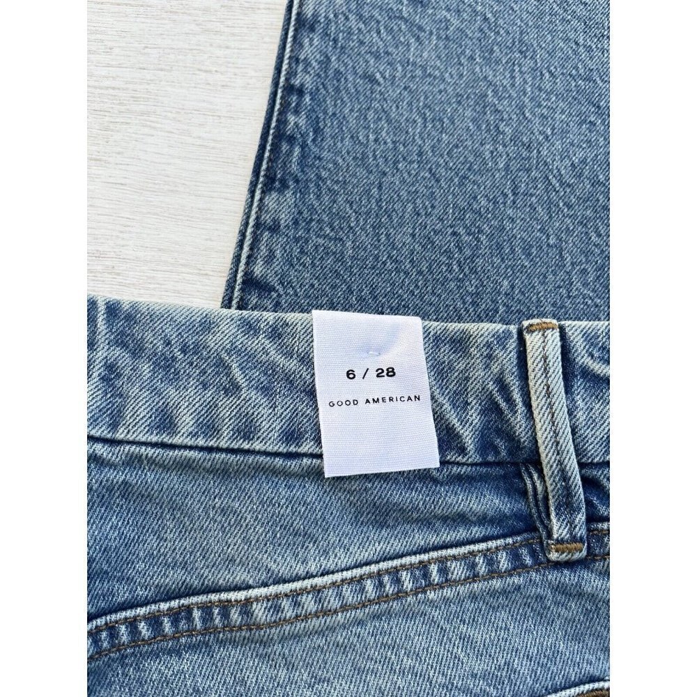 Good American Women's The Weekender Relaxed Fit Straight Leg Indigo339 Jeans - Picture 5 of 15